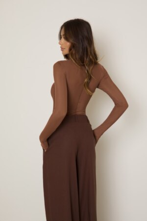 CLOSET: Moda Feminina Elegante, Exclusiva e Atemporal - Body Tule Manga Longa Mia
