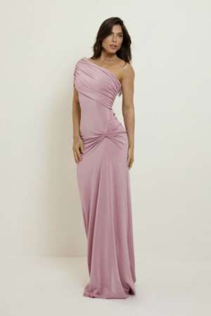 CLOSET: Moda Feminina Elegante, Exclusiva e Atemporal - Vestido Longo Com Faixa No Ombro Esmeralda