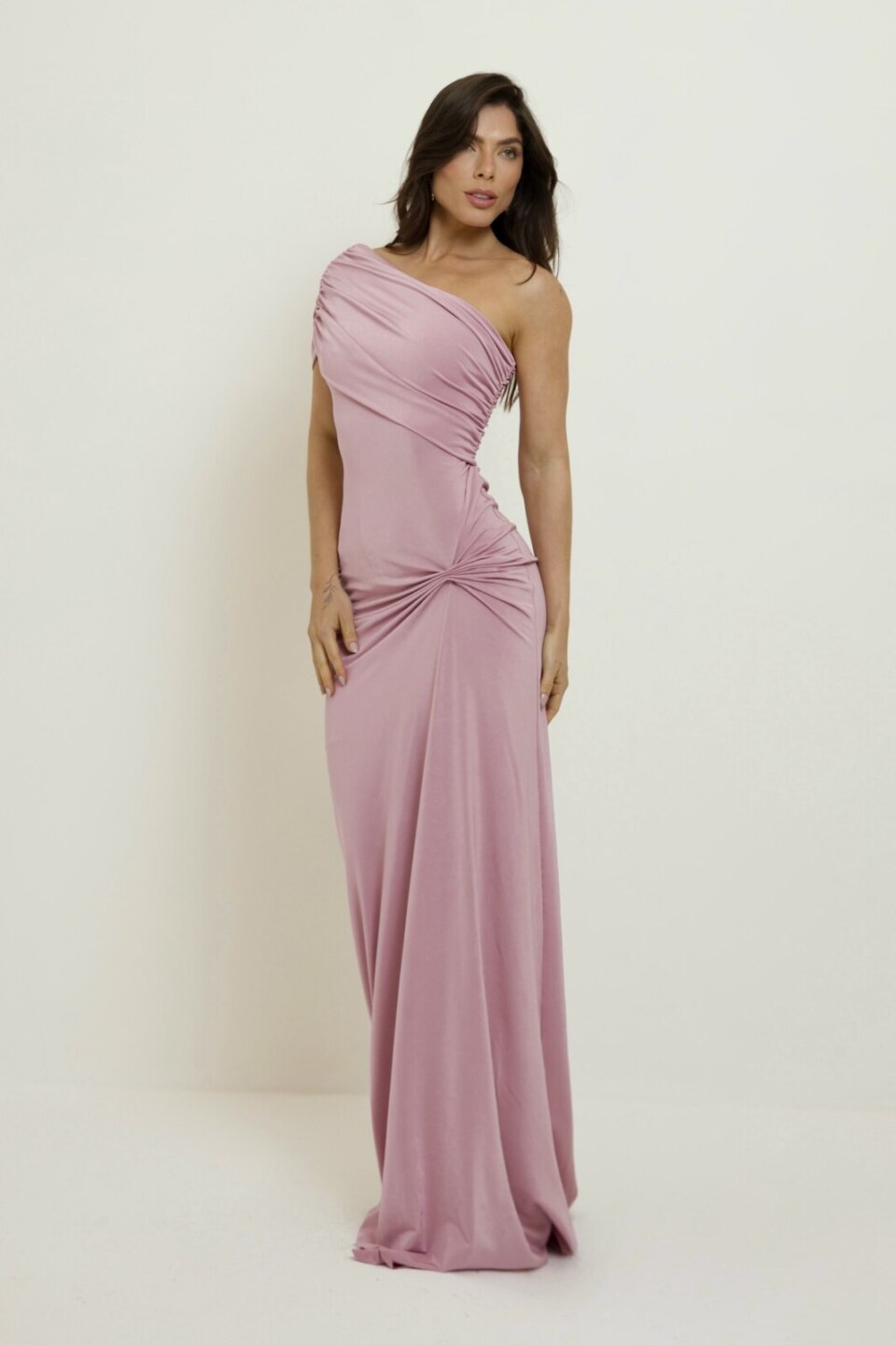 CLOSET: Moda Feminina Elegante, Exclusiva e Atemporal - Vestido Longo Com Faixa No Ombro Esmeralda