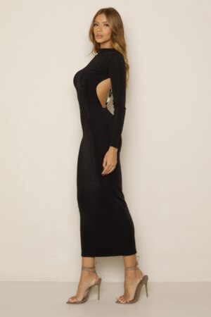 CLOSET: Moda Feminina Elegante, Exclusiva e Atemporal - Vestido Costa Nua Com Manga Nicole