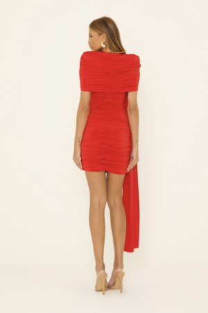 CLOSET: Moda Feminina Elegante, Exclusiva e Atemporal - Vestido Ombro a Ombro Curto Franzido Isabel
