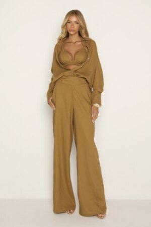 CLOSET: Moda Feminina Elegante, Exclusiva e Atemporal - Conjunto top e calça linho Alice