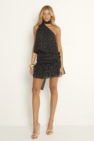 CLOSET: Moda Feminina Elegante, Exclusiva e Atemporal - Vestido curto estampado Poá