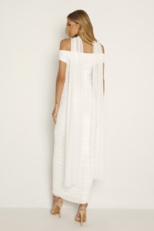CLOSET: Moda Feminina Elegante, Exclusiva e Atemporal - Vestido mídi tule ombro a ombro Day